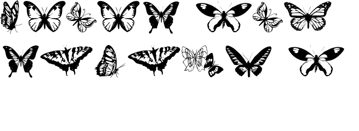 `Butterflies Regular` Preview