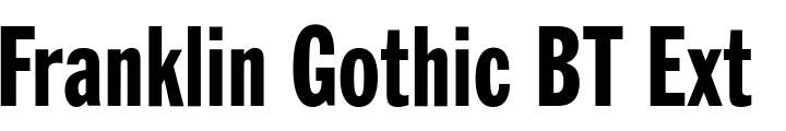 `Franklin Gothic BT ExtraCondensed` Preview