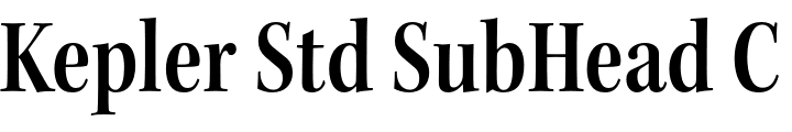 `Kepler Std SubHead Cond SemiBold` Preview