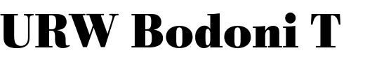 `URW Bodoni T Narrow Bold` Preview