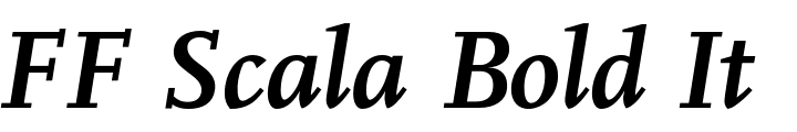 `FF Scala Bold Italic` Preview