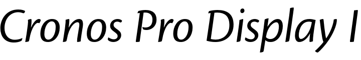`Cronos Pro Display Italic` Preview