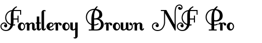 `Fontleroy Brown NF Pro Regular` Preview