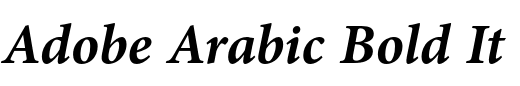 `Adobe Arabic Bold Italic` Preview