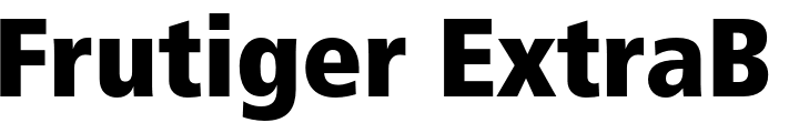 `Frutiger ExtraBlack Condensed` Preview