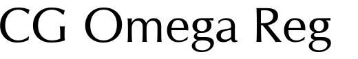 `CG Omega Regular` Preview