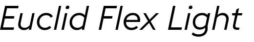 `Euclid Flex Light Italic` Preview