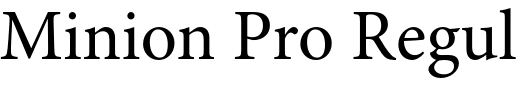 `Minion Pro Regular` Preview