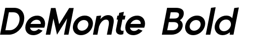 `DeMonte Bold Italic` Preview