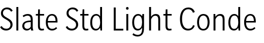 `Slate Std Light Condensed` Preview