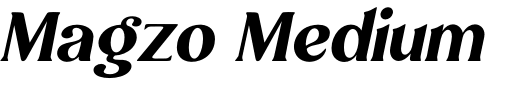 `Magzo Medium Italic` Preview
