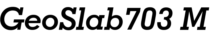 `GeoSlab703 Md BT Bold Italic` Preview