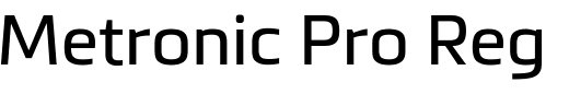 `Metronic Pro Regular` Preview