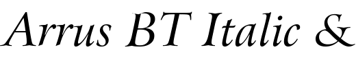 `Arrus BT Italic & OldStyle Figures` Preview