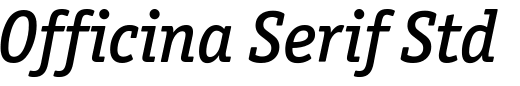 `Officina Serif Std Medium Italic` Preview