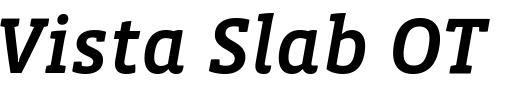 `Vista Slab OTCE Medium Italic` Preview
