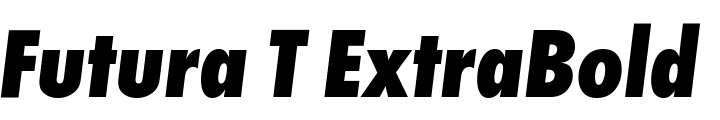 `Futura T ExtraBold Condensed Oblique` Preview