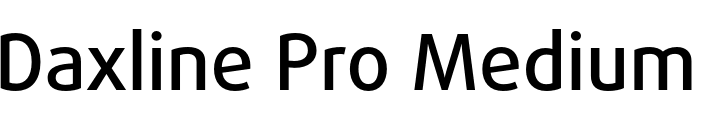 `Daxline Pro Medium` Preview