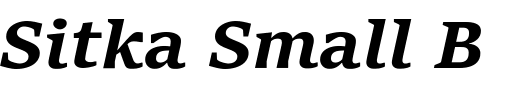 `Sitka Small Bold Italic` Preview