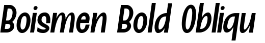 `Boismen Bold Oblique` Preview