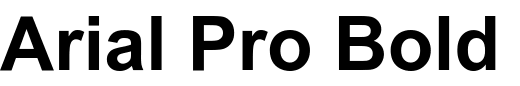 `Arial Pro Bold` Preview