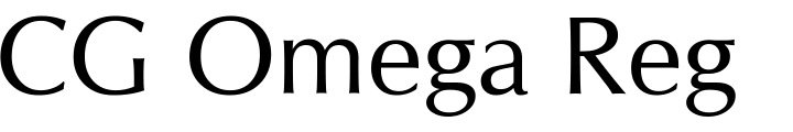`CG Omega Regular` Preview
