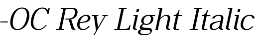 `-OC Rey Light Italic` Preview