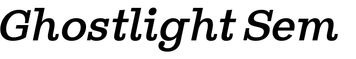 `Ghostlight Semilight Italic` Preview