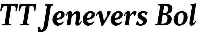 `TT Jenevers Bold Italic` Preview