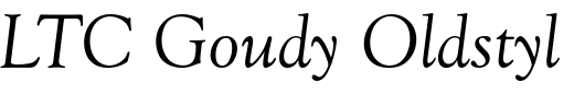 `LTC Goudy Oldstyle Pro Italic` Preview