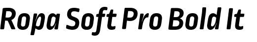 `Ropa Soft Pro Bold Italic` Preview