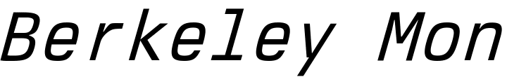 `Berkeley Mono Variable Italic` Preview