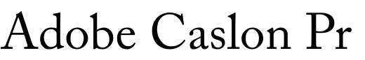 `Adobe Caslon Pro Regular` Preview