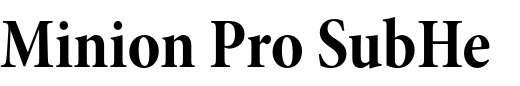 `Minion Pro SubHead Condensed Bold` Preview