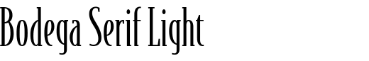 `Bodega Serif Light` Preview