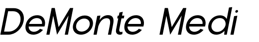 `DeMonte Medium Italic` Preview