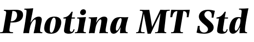 `Photina MT Std Bold Italic` Preview
