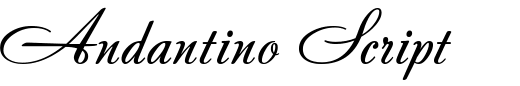 `Andantino Script Regular` Preview
