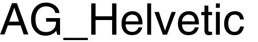 `AG_Helvetica Regular` Preview