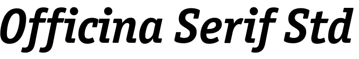 `Officina Serif Std Bold Italic` Preview
