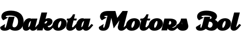 `Dakota Motors Bold` Preview