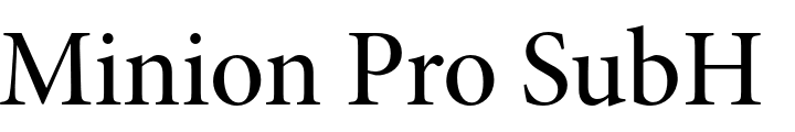 `Minion Pro SubHead Medium` Preview