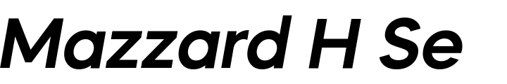 `Mazzard H Semi Bold italic` Preview