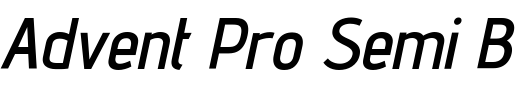 `Advent Pro Semi Bold italic` Preview