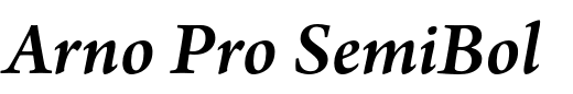`Arno Pro SemiBold Italic` Preview