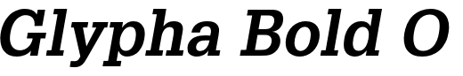`Glypha Bold Oblique` Preview