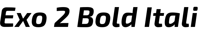 `Exo 2 Bold Italic` Preview