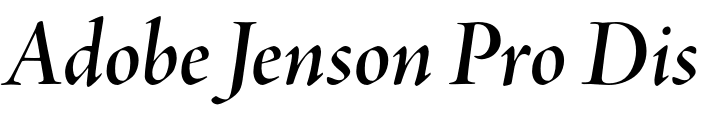`Adobe Jenson Pro Display SemiBold Italic` Preview