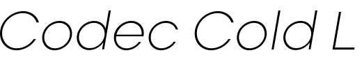 `Codec Cold Logo Light Italic` Preview