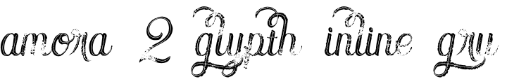 `Amora 2 Glypth Inline Grunge Regular` Preview